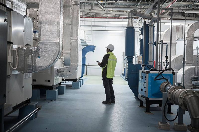 Commercial HVAC mechanical room
